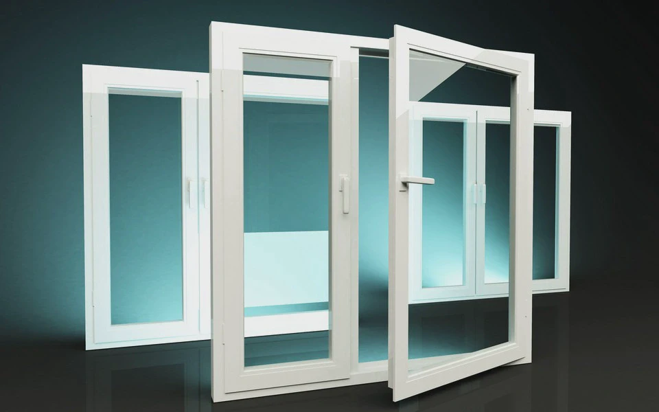 okna z&nbsp;białymi ramami